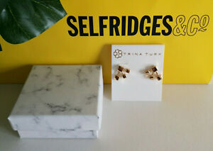 【送料無料】ジュエリー・アクセサリー トリナタークゴールドジオトーンイヤリング£trina turk oro orecchini a perno geo rrr £ 6800 nuovo