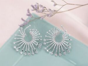 【送料無料】ジュエリー・アクセサリー イヤリンググランディグランデロテラレースメッキホワイトゴールドorecchini grandi grande rotella cz pizzo matrimonio placcato oro bianco g6 228