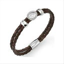 【送料無料】ジュエリー・アクセサリー ホワイトアメンホワイトレザーブレスレットマドンナジルコナタインペンダントbracciale in pelle intrecciata bianca amen mi05b ciondolo madonna zirconata in a