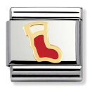 【送料無料】ジュエリー・アクセサリー ノミネートクラシックゴールドクリスマスマニキュアチャーム£nomination classic oro smalto natale calza charm 03022506 rrp £ 22