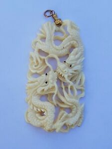 ジュエリー・アクセサリー アンシエンジョリペンデンティフドラゴンズアジアティケスancien joli pendentif dragons asiatiques