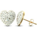【送料無料】ジュエリー・アクセサリー ゴールドクリスタルディスコイヤリングoro 9ct cristallo da discoteca orecchini a perno love