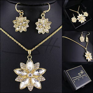 【送料無料】ジュエリー・アクセサリー シュマックセットチェーンイヤリングダブルフラワーイエロース..