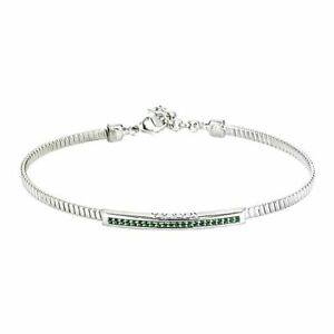 【送料無料】ジュエリー・アクセサリー ガーバグリーンブレスレットシルバーグリーンジルコンbracciale semirigido gerba 3131 green in argento 925 con zirconi verdi