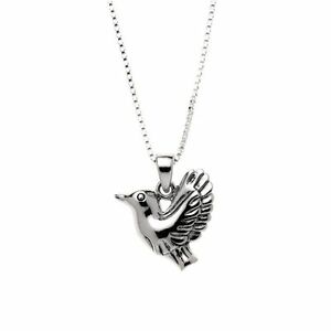 ジュエリー・アクセサリー シルバースターリングリトルフライングネックレスボックスペンダントpure origini argento sterling 925 little flying collana con ciondolo uccellino in confezio