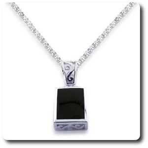 【送料無料】ジュエリー・アクセサリー ブラックビニクスペンダントシルバーciondolo onice nero 360 g argento 925