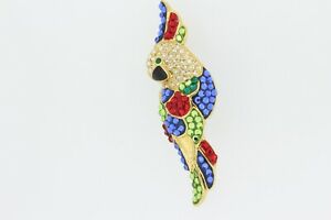 【送料無料】ジュエリー・アクセサリー スザンヌビヨンテガードマルチカラークリスタルセットオウムピンsuzanne bjontegard multi colore cristallo set parrot pin