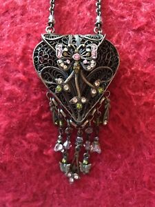【送料無料】ジュエリー・アクセサリー ロマンスヴィンテージペンダントゴージャスクリスタルロングチェーンqvc sweet romance vintage pendant gorgeous crystal rare on long chain
