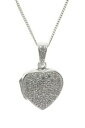 yzWG[EANZT[ Vo[WRjZbg_In[g`F[argento zirconi set medaglione a cuore e catena