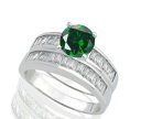 yzWG[EANZT[ uAgGhO[JbgGQ[WgVo[EFfBOX^[OOfBbrillante taglio verde smeraldo fidanzamento matrimonio argento sterling ri