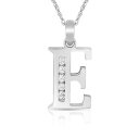 【送料無料】ジュエリー・アクセサリー レターペンダントネックレスホワイトゴールドlettera e iniziale ciondolo collana 14k oro bianco