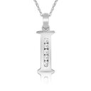 【送料無料】ジュエリー・アクセサリー レターペンダントネックレスホワイトゴールドlettera i iniziale ciondolo collana 14k oro bianco
