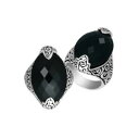 【送料無料】ジュエリー・アクセサリー ブラックオニクススターリングシルバーリングanello argento sterling con onice nera ar6234ox229cm(4)