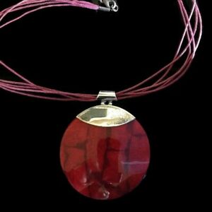 【送料無料】ジュエリー・アクセサリー レッドストーンパネルネックレスcollana con pannello redstone