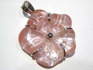 【送料無料】ジュエリー・アクセサリー クォーツフラワーペンダントペンダントciondolo fiore quarzo pendant flower silver 925