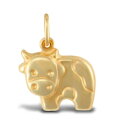 【送料無料】ジュエリー・アクセサリー ウーマンゴールドイエローペンダントチャームdonna 9ct oro giallo pendente charm mucca