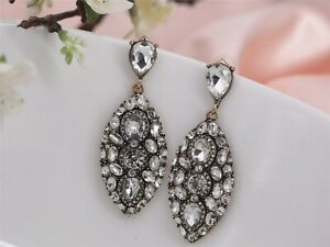 【送料無料】ジュエリー・アクセサリー ゴールドゴールドクリスタルロングウェディングドロップアドキンnuova inserzioneorecchini a perno dorato cristallo trasparente lungo goccia matrimonio x13