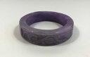【送料無料】ジュエリー・アクセサリー ラベンダーヒスイフィッシュブレスレット100 naturale giada lavanda intagliata ru yi e pesce braccialetto 58mm*17mm(4)