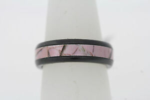 【送料無料】ジュエリー・アクセサリー ブラックジルコニウムピンクインタルシェディナlz 6mm nero zirconium rosa mimetico intarsio fedina