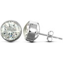 【送料無料】ジュエリー・アクセサリー ジュエルコロンドンホワイトゴールドオンロンリーイヤリングjewelco london 9ct bianco oro cz rub su orecchini solitario, 7mm