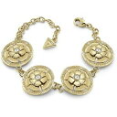 【送料無料】ジュエリー・アクセサリー ブレスレットゴールドゴールドスチールブレスレットジルコンbracciale donna guess ubb28106s acciaio oro dorato bracelet fiori zirconi