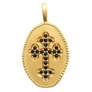 【送料無料】ジュエリー・アクセサリー ペンデンティフフェムクロワゴチケプラケエジルコニウムチャイヌアンオプションpendentif femme croix gothique plaque or et zirconium chaine en option neuf