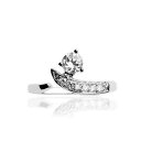 【送料無料】ジュエリー・アクセサリー ホワイトゴールドプンタアネッロプンタアネリデザイン10kt oro bianco punta anello punta anelli bellissimo design