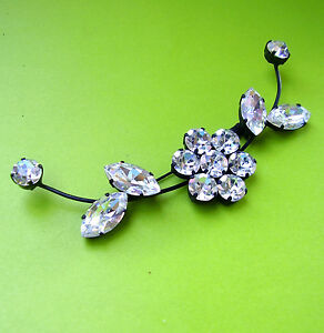 【送料無料】ジュエリー・アクセサリー ポッジブロッシュストラスシュルメタルノワール1064 poggi broche strass sur metal noir