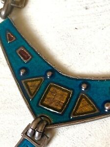 hokushinの【送料無料】ジュエリー・アクセサリー コリエルプラストロンアンシアンヴィンテージデポゼフレンチネックレスブロンズアルジェンテ｜アングル2