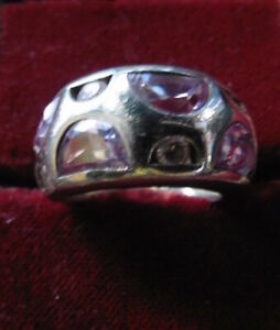 【送料無料】ジュエリー・アクセサリー シルバーアメジストリングmolto belle anello ametista su argento 925 t52 molto buono condizioni