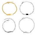 【送料無料】ジュエリー・アクセサリー ブレスレットキンデラムルケットアームケットステンレスゴールドシルバーdonna bracciale kinderamrkette armkette in acciaio inox oro argento con incisione regalo(4)