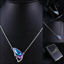 【送料無料】ジュエリー・アクセサリー バタフライネックレススワロフスキーRクリスタルケースregalo collana farfalla, donna, argento, swarovski R cristalli, in astuccio