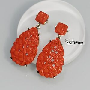 【送料無料】ジュエリー・アクセサリー ブークルドオリユクリップオンドレグーテオレンジエスニークレジンフローラルレトロboucles doreilles clip on dore goutte orange ethnique resine floral retro yw6