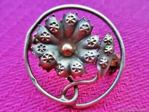 【送料無料】ジュエリー・アクセサリー ブロチェアンシエンヌプティマルグリットアンアルジャンアベックパンヌアールヌーヴォーフランスbroche ancienne petite marguerite en argent avec panne art nouveau franceanti