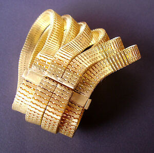 hokushinの【送料無料】ジュエリー・アクセサリー ブレスレットスープルシックスランメタルドール49 bracelet souple six rangs metal dore｜アングル2