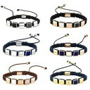 【送料無料】ジュエリー・アクセサリー シルバープレートマザーオブパールマクラメシルバーラグジュアリーブレスレットbracciale macrame gerba silver luxury con piastre in argento 925 e madreperla(4)