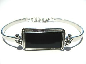 【送料無料】ジュエリー・アクセサリー ブラックビニクスブレスレットブレスレットシルバーbracciale onice nero onyx bracelet silver