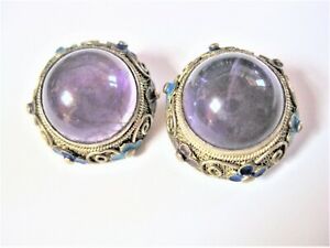 【送料無料】ジュエリー・アクセサリー アンティークシルバーイヤリングアメジストantico orecchini argento 925 con ametista, 9,7 g(4)