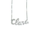 【送料無料】ジュエリー・アクセサリー ヴェネツィアニットラインストーンクララネックレスcollana nome clara in argento donna con strass maglia veneziana