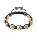 【送料無料】ジュエリー・アクセサリー トレータパリクリスタルゴールドブラックロープブレスレットtresor paris cristallo oro con bracciale corda nero 016317