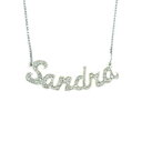 【送料無料】ジュエリー・アクセサリー ベネチアンメッシュラインストーンサンドラネックレスcollana nome sandra in argento donna con strass maglia veneziana