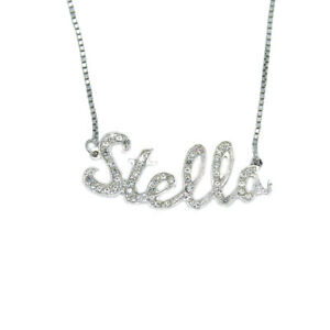 【送料無料】ジュエリー・アクセサリー ベネチアンニットラインストーンステラネックレスcollana nome stella in argento donna con strass maglia veneziana