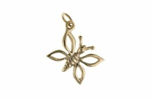 【送料無料】ジュエリー・アクセサリー ゴールドバタフライペンダント9ct oro ciondolo farfalla