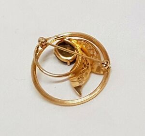 【送料無料】ジュエリー・アクセサリー ビジューヴィンテージブローフリューフイユヴェレフーメメタルドーレbijou vintage broche fleur feuille filigrane verre fume metal dore f8
