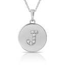 【送料無料】ジュエリー・アクセサリー ペンダントネックレスホワイトゴールド025ct brillante rotondo lettera j cm iniziale ciondolo collana 14k oro bianco