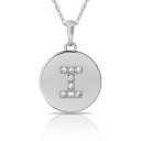 【送料無料】ジュエリー・アクセサリー ペンダントネックレスホワイトゴールド025ct brillante rotondo lettera i iniziale ciondolo collana 14k oro bianco