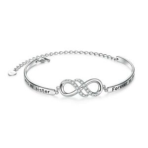 ジュエリー・アクセサリー シルバースターリングメッセージブレスレットイエス925 argento sterling infinity di ispirazione bracciale con messaggio sempre il mio si