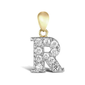 ̵ۥ奨꡼꡼ 奨륳ɥ󥴡ɥѥǥƥƥڥȥ㡼।˥jewelco london 9ct 2colore oro cz pave identita pendente charm iniziale lettera r