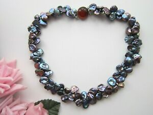 【送料無料】ジュエリー・アクセサリー ラインブラックピーコックケシパールネックレス2 riga nero pavone keshi collana di perle