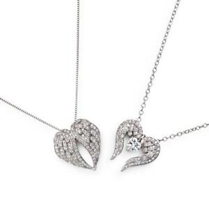 【送料無料】ジュエリー・アクセサリー アレグントアリアンジェロジルコネートネックレスcollana donna amen con ali angelo zirconate in aregnto 925 clwh